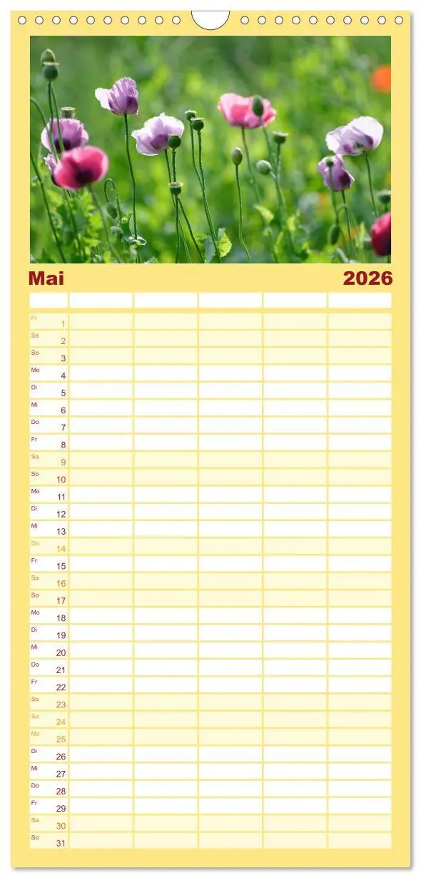 Bild: 9783516521450 | Familienplaner 2026 - Garten-Idylle 2026 mit 5 Spalten...