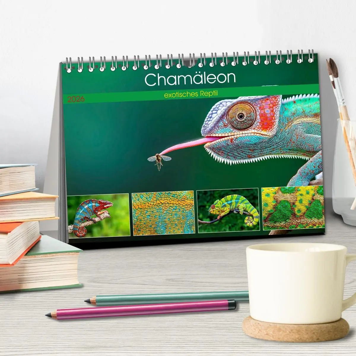 Bild: 9783516691450 | Chamäleon - exotisches Reptil (Tischkalender 2026 DIN A5 quer),...