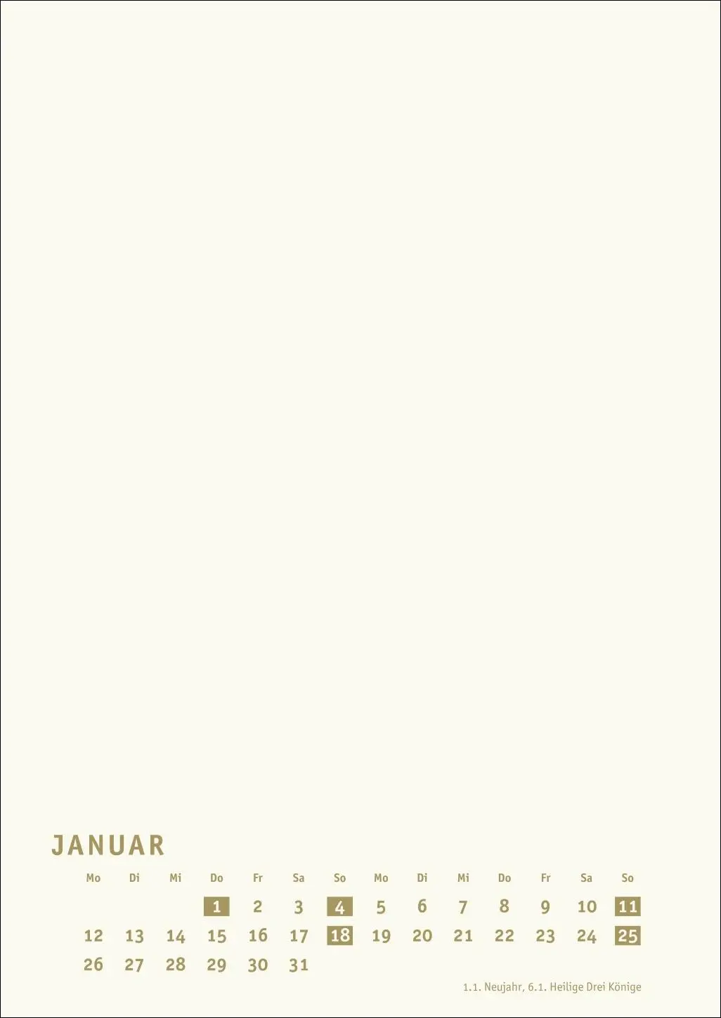 Bild: 9783756411450 | Premium-Bastelkalender gold A4 2026 | Heye | Kalender | Spiralbindung