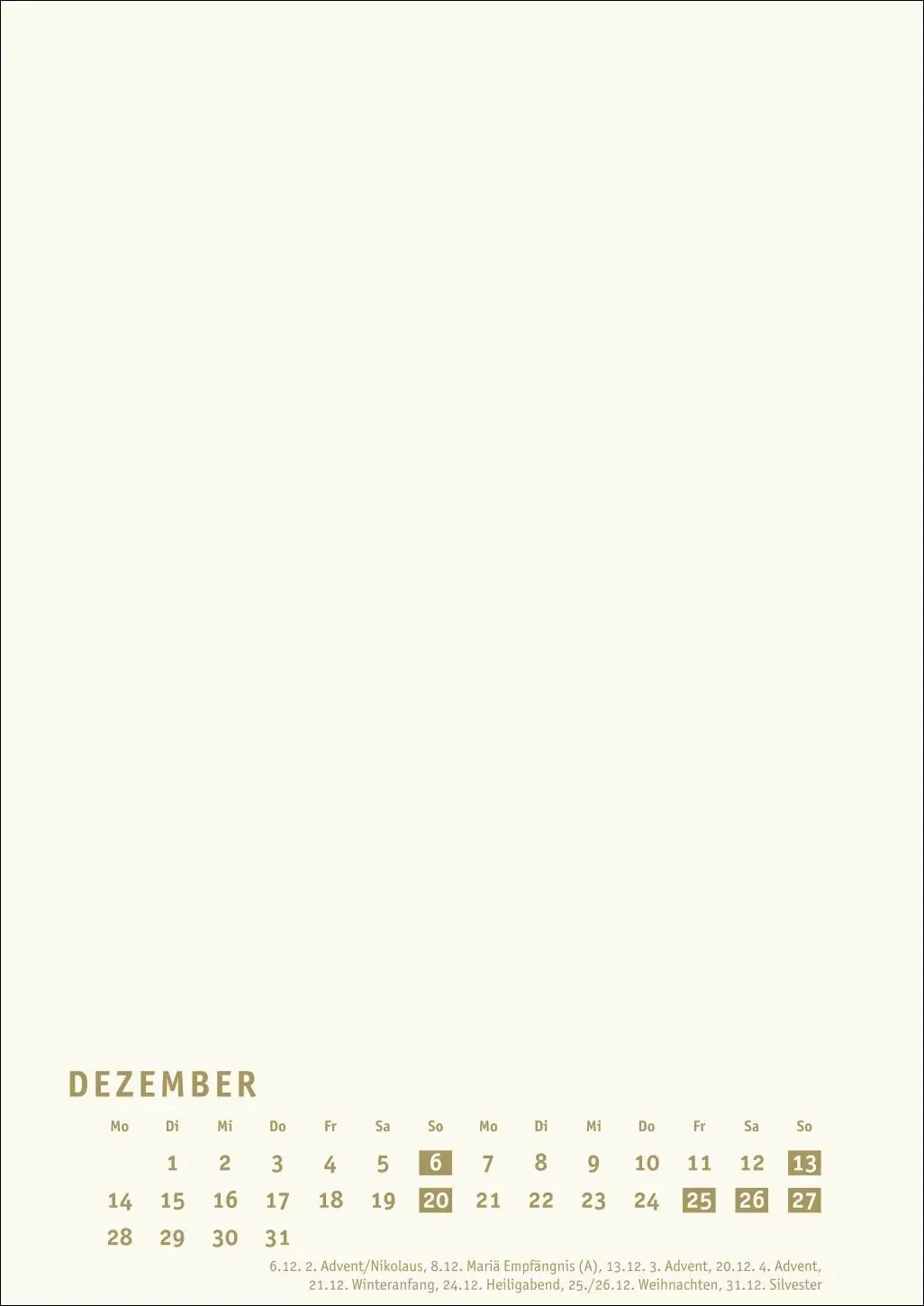 Bild: 9783756411450 | Premium-Bastelkalender gold A4 2026 | Heye | Kalender | Spiralbindung
