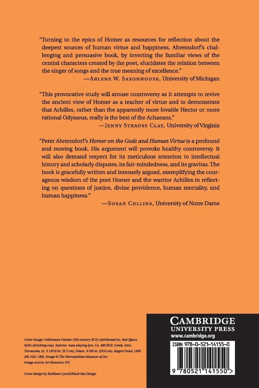 Rückseite: 9780521141550 | Homer on the Gods and Human Virtue | Peter J. Ahrensdorf | Taschenbuch