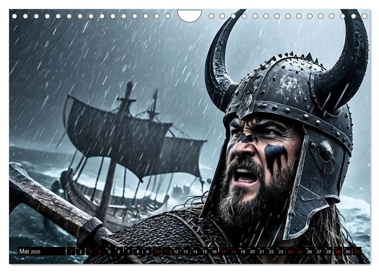Bild: 9783383791550 | Kampf der wilden Wikinger (Wandkalender 2025 DIN A4 quer), CALVENDO...