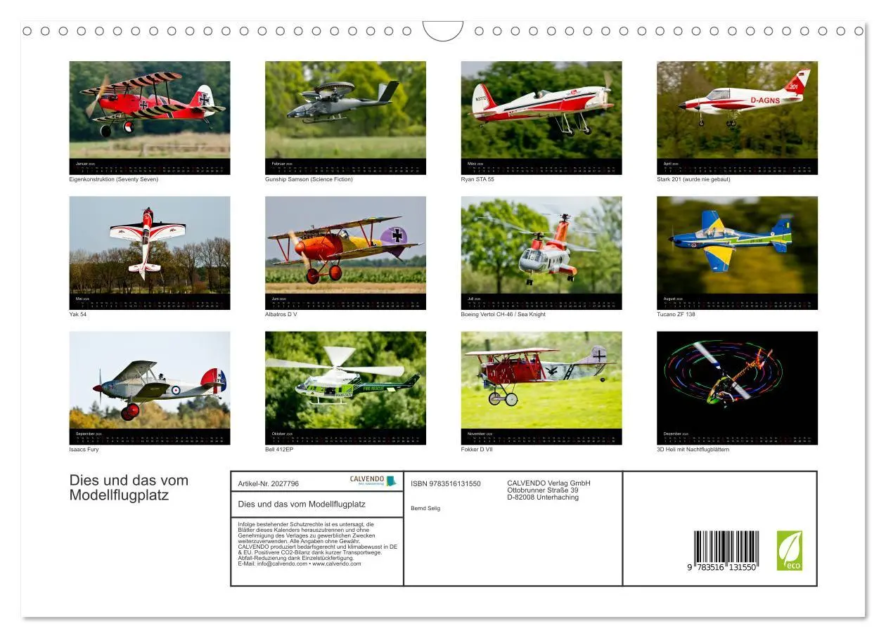 Bild: 9783516131550 | Dies und das vom Modellflugplatz (Wandkalender 2026 DIN A3 quer),...