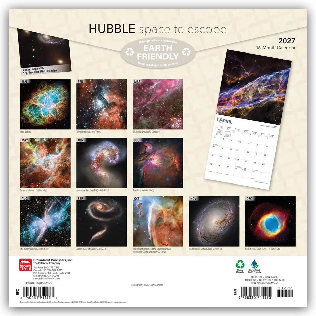 Rückseite: 9798330711550 | Hubble Space Telescope - Hubble Weltraumteleskop 2027 -...
