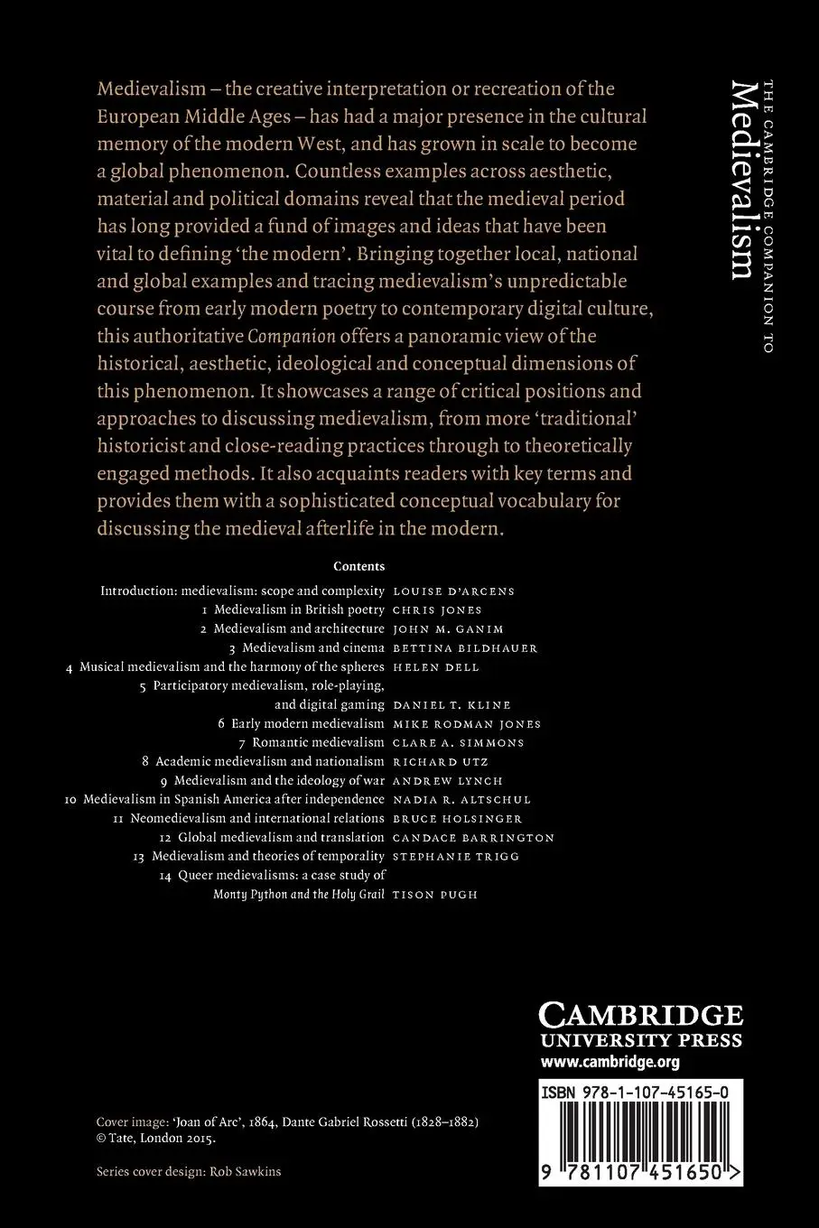 Rückseite: 9781107451650 | The Cambridge Companion to Medievalism | Louise D'Arcens | Taschenbuch