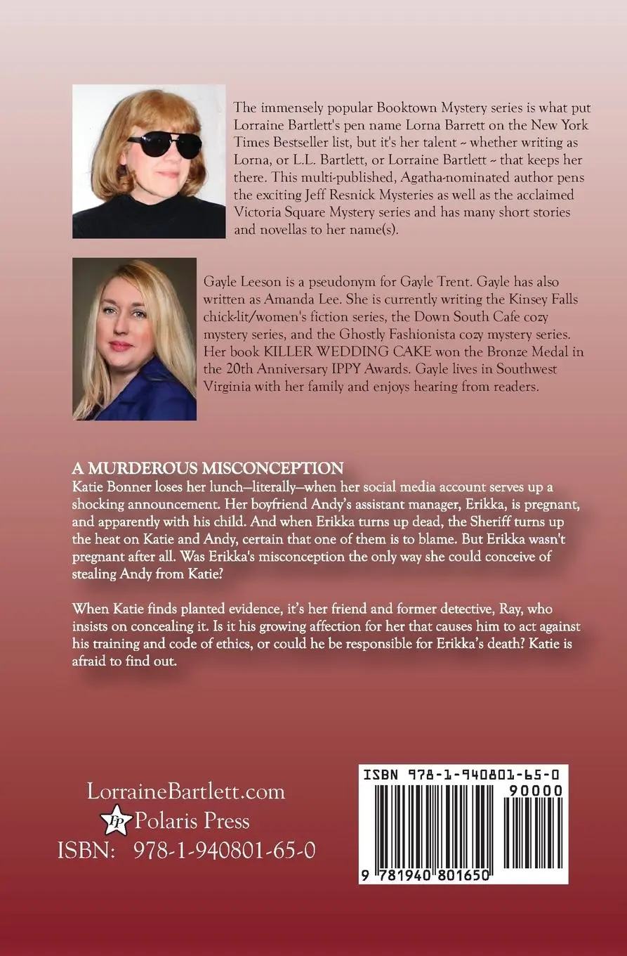 Rückseite: 9781940801650 | A Murderous Misconception | Lorraine Bartlett (u. a.) | Taschenbuch