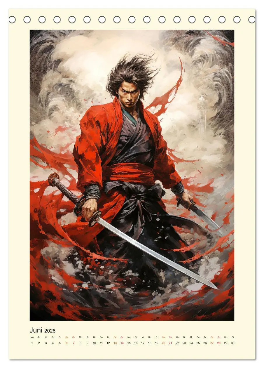 Bild: 9783516291650 | Samurai Helden (Tischkalender 2026 DIN A5 hoch), CALVENDO...