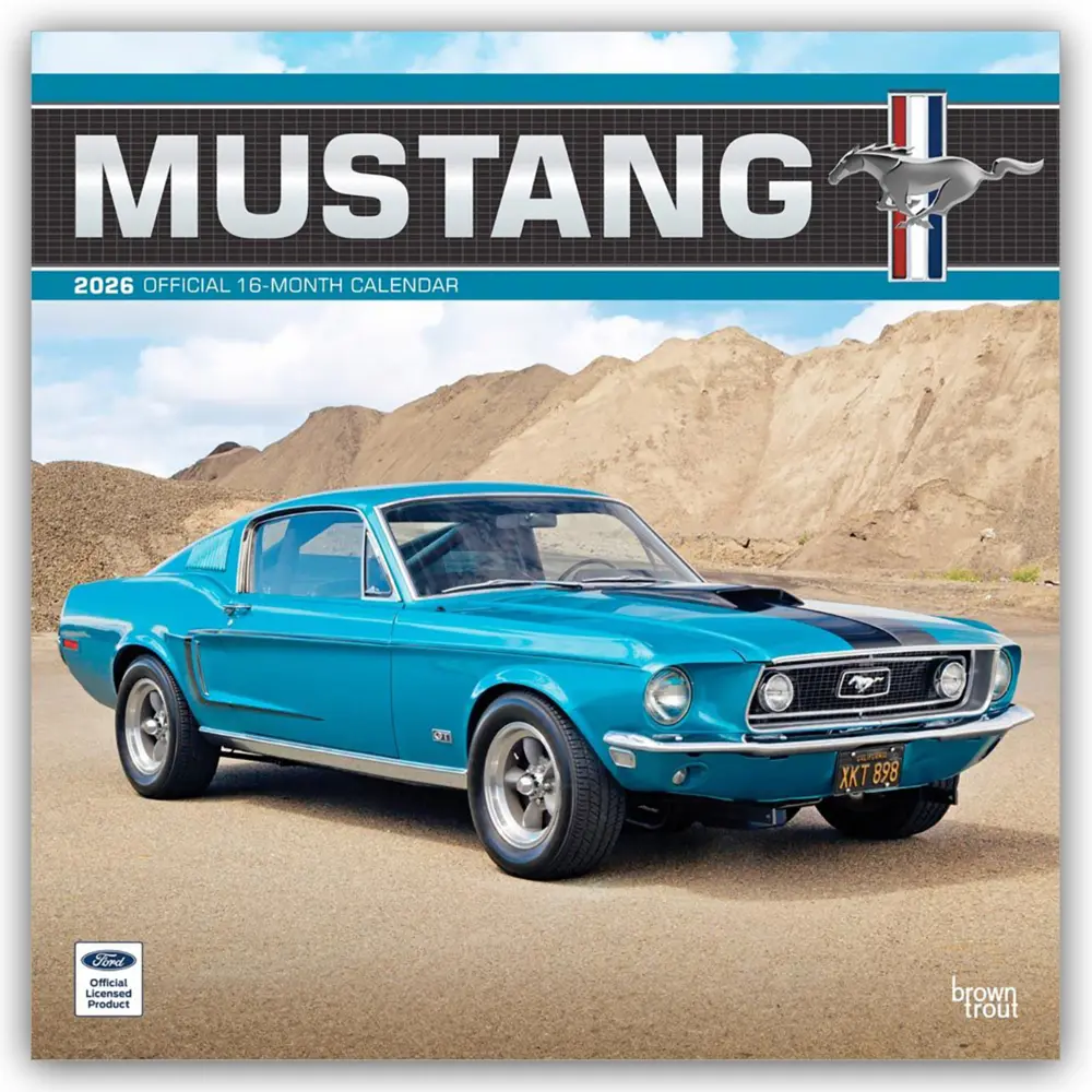 Cover: 9798330701650 | Ford Mustang Official 2026 12 X 24 Inch (Hanging) Monthly Square...