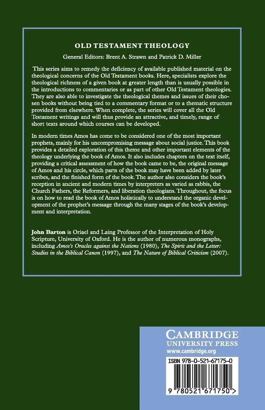 Rückseite: 9780521671750 | The Theology of the Book of Amos | John Barton | Taschenbuch | 2015