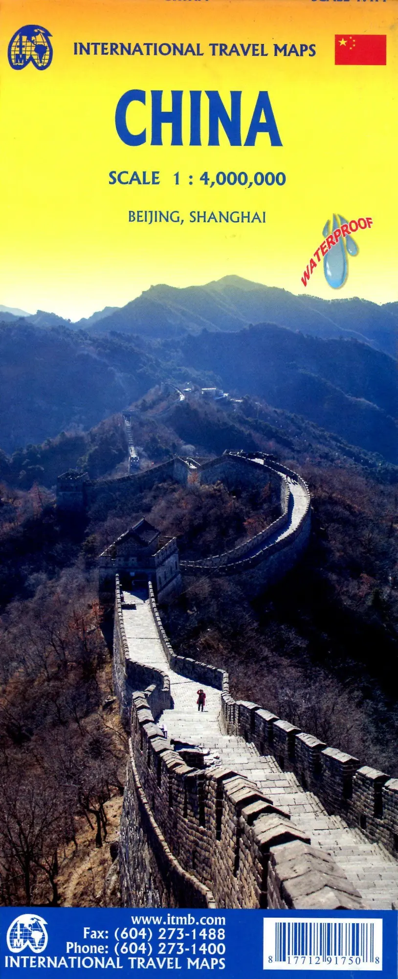 Cover: 9781771291750 | China 1:4000000 | ITM Travel Reference Map 1:4000000 | (Land-)Karte