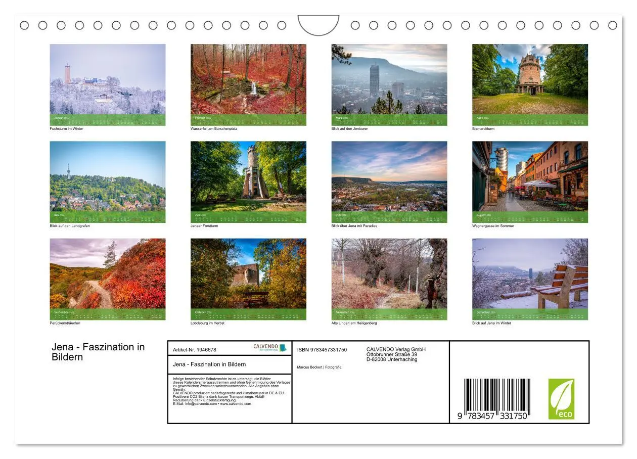 Bild: 9783457331750 | Jena - Faszination in Bildern (Wandkalender 2026 DIN A4 quer),...