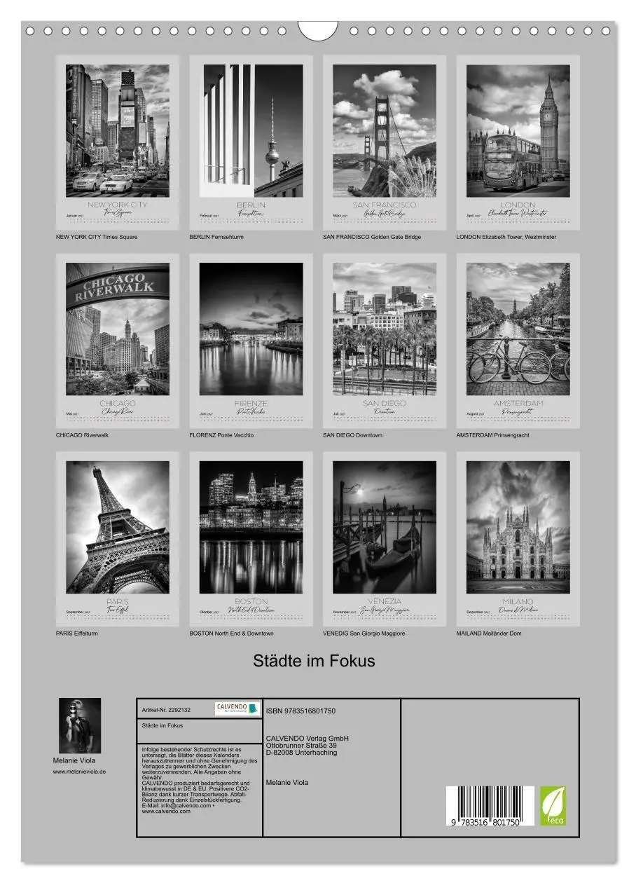 Bild: 9783516801750 | Städte im Fokus (Wandkalender 2027 DIN A3 hoch), CALVENDO...