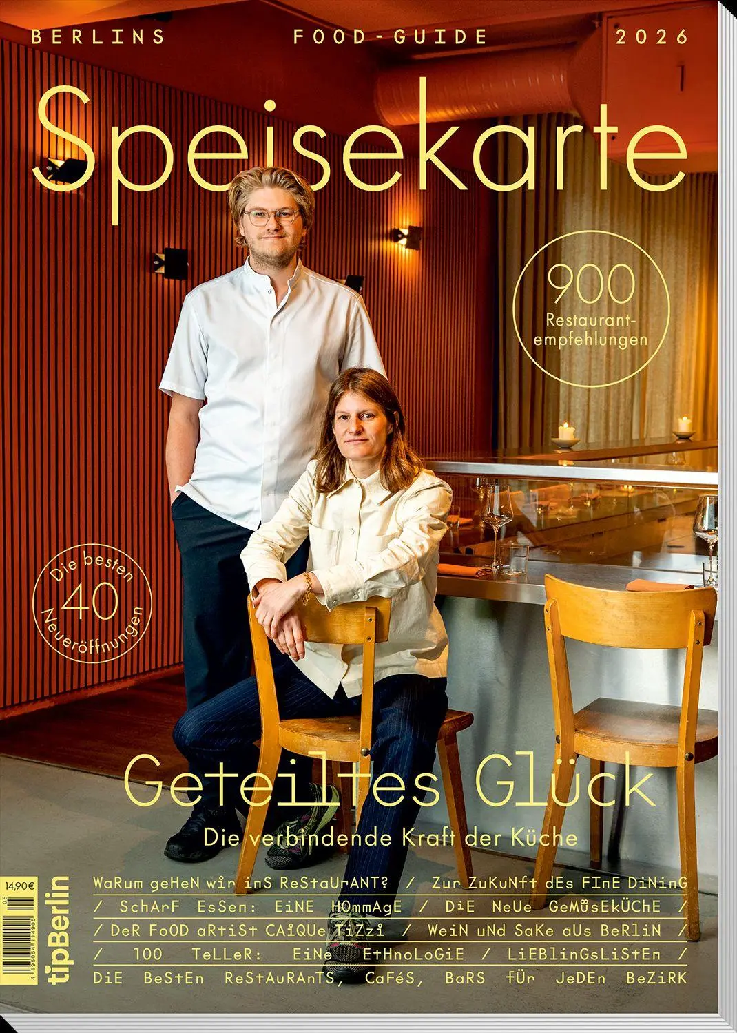 Cover: 9783946631750 | tipBerlin Speisekarte 2026 | Berlins Food-Guide | GmbH | Taschenbuch