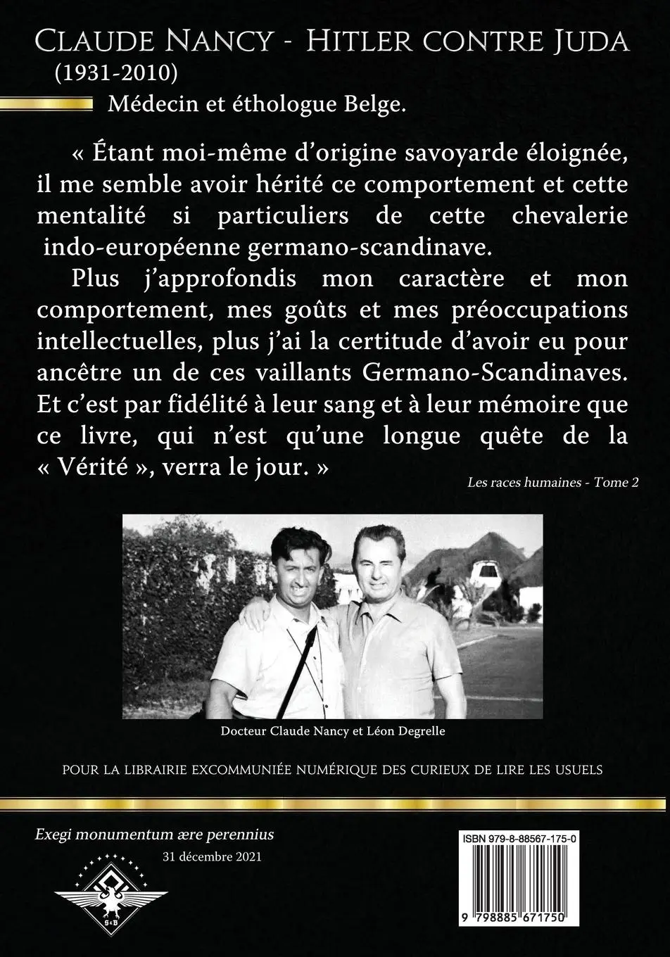Rückseite: 9798885671750 | Hitler contre Juda | Claude Nancy | Taschenbuch | Französisch | 2021