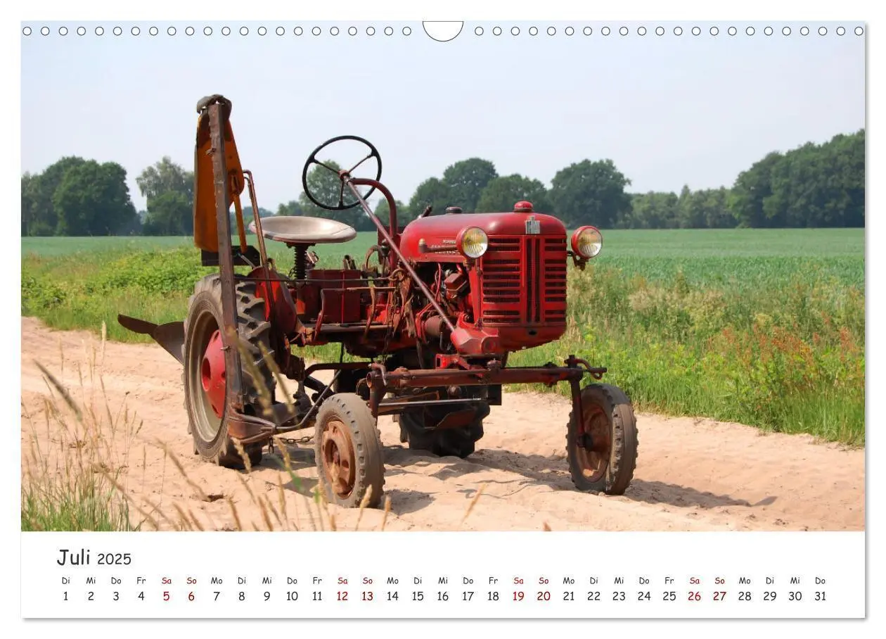 Bild: 9783435091850 | Historische Traktoren 2025 (Wandkalender 2025 DIN A3 quer),...