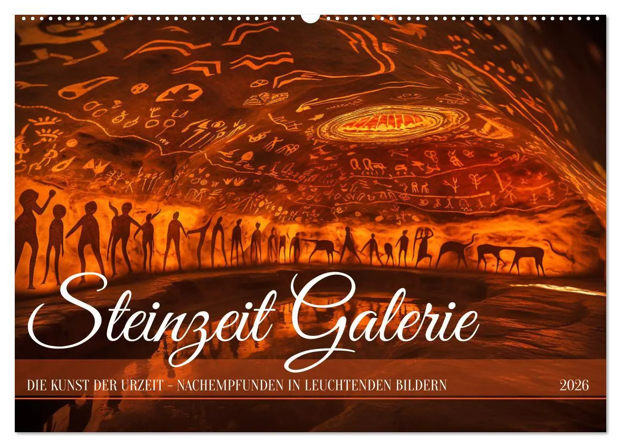 Cover: 9783457491850 | Steinzeit Galerie (Wandkalender 2026 DIN A2 quer), CALVENDO...