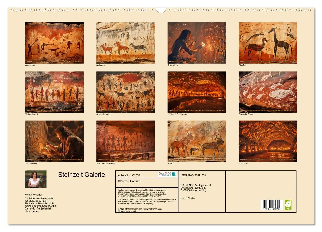 Bild: 9783457491850 | Steinzeit Galerie (Wandkalender 2026 DIN A2 quer), CALVENDO...