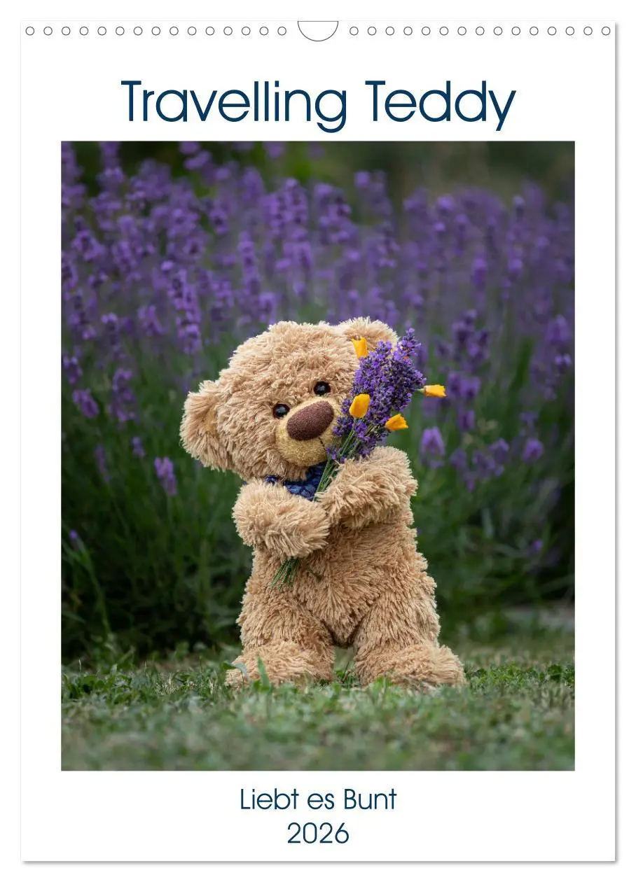 Cover: 9783516341850 | Travelling Teddy liebt es Bunt (Wandkalender 2026 DIN A3 hoch),...