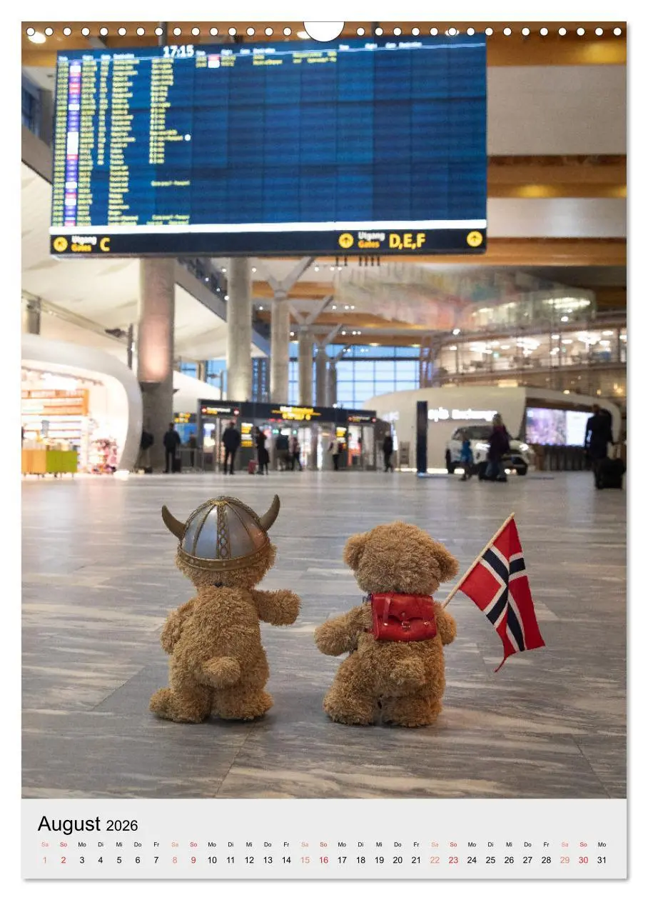 Bild: 9783516341850 | Travelling Teddy liebt es Bunt (Wandkalender 2026 DIN A3 hoch),...