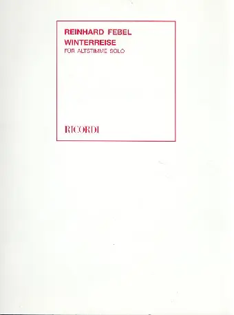 Cover: 9790204231850 | Winterreise | Reinhard Febel | Buch | Ricordi Berlin
