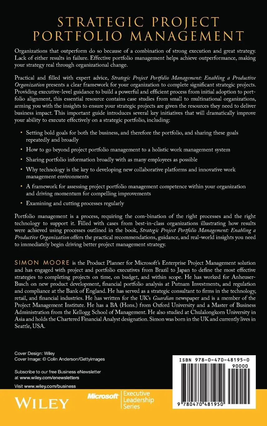Rückseite: 9780470481950 | Strategic Project Portfolio Management | Simon Moore | Buch | 192 S.