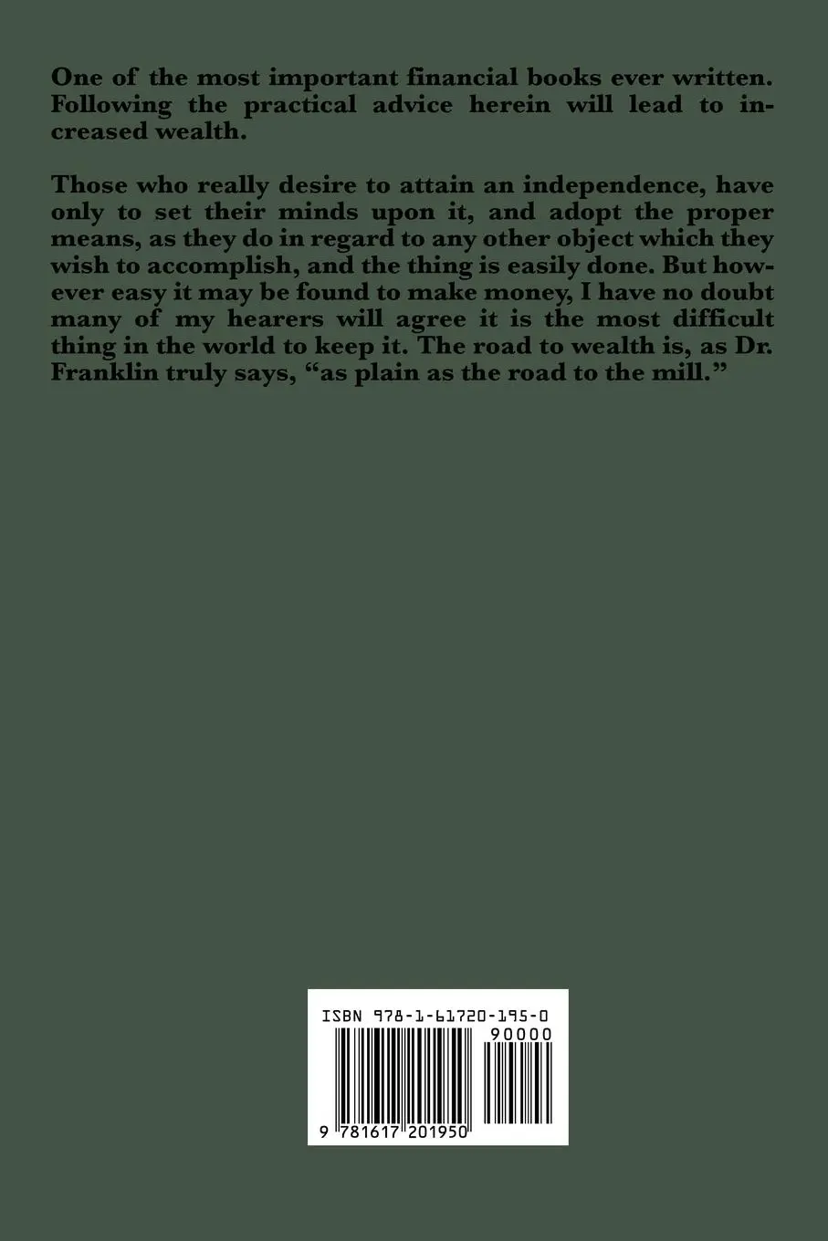 Rückseite: 9781617201950 | The Art of Money Getting | P. T. Barnum | Taschenbuch | Englisch