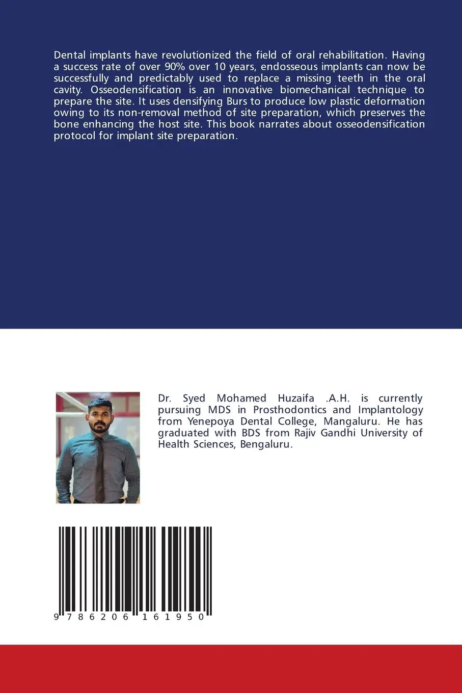 Rückseite: 9786206161950 | Osseodensification | A Novel Implant Site Preparation Technique | Buch