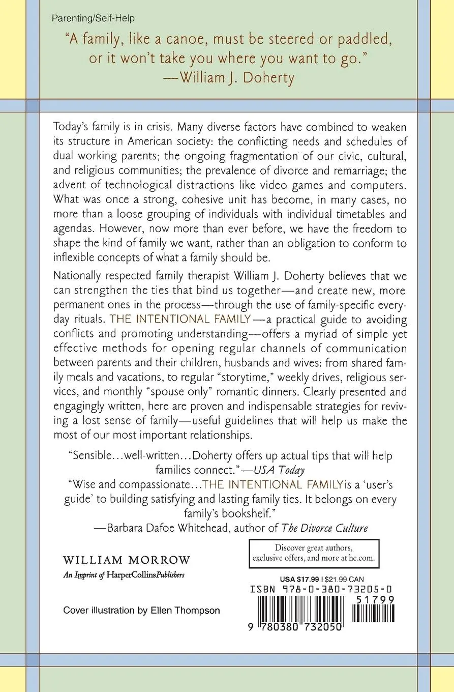 Rückseite: 9780380732050 | Intentional Family | William J. Doherty | Taschenbuch | Englisch
