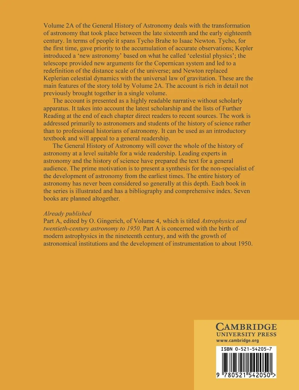 Rückseite: 9780521542050 | Planetary Astronomy from the Renaissance to the Rise of...