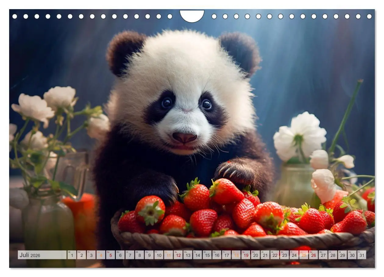 Bild: 9783457372050 | Die Abenteuer des kleinen Panda (Wandkalender 2026 DIN A4 quer),...