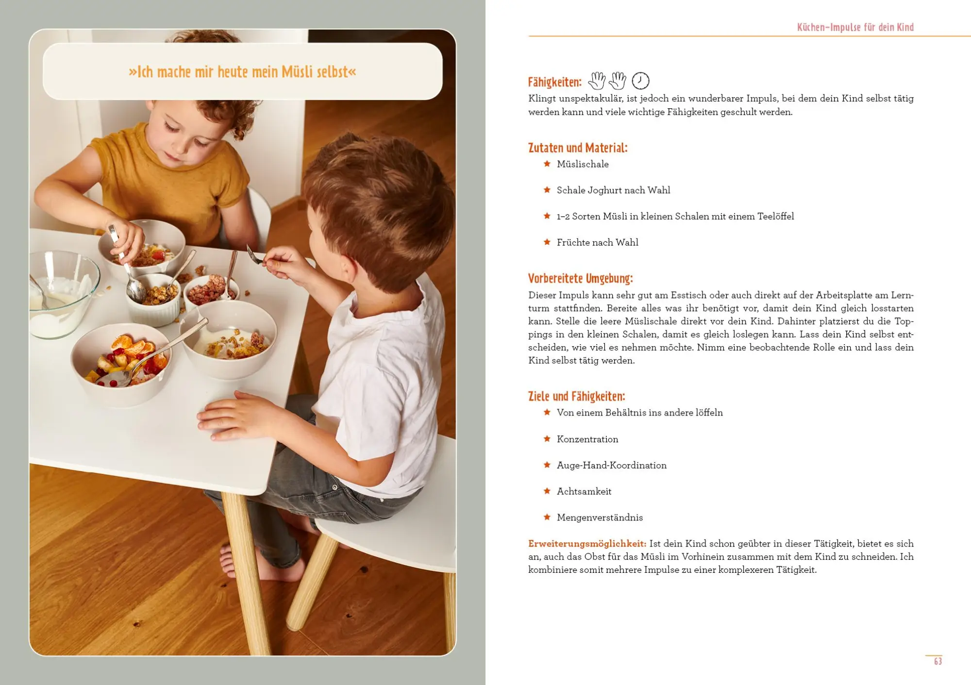 Bild: 9783742322050 | Montessori-Ideen für die Küche - Kochen mit Kindern | Julia Peneder