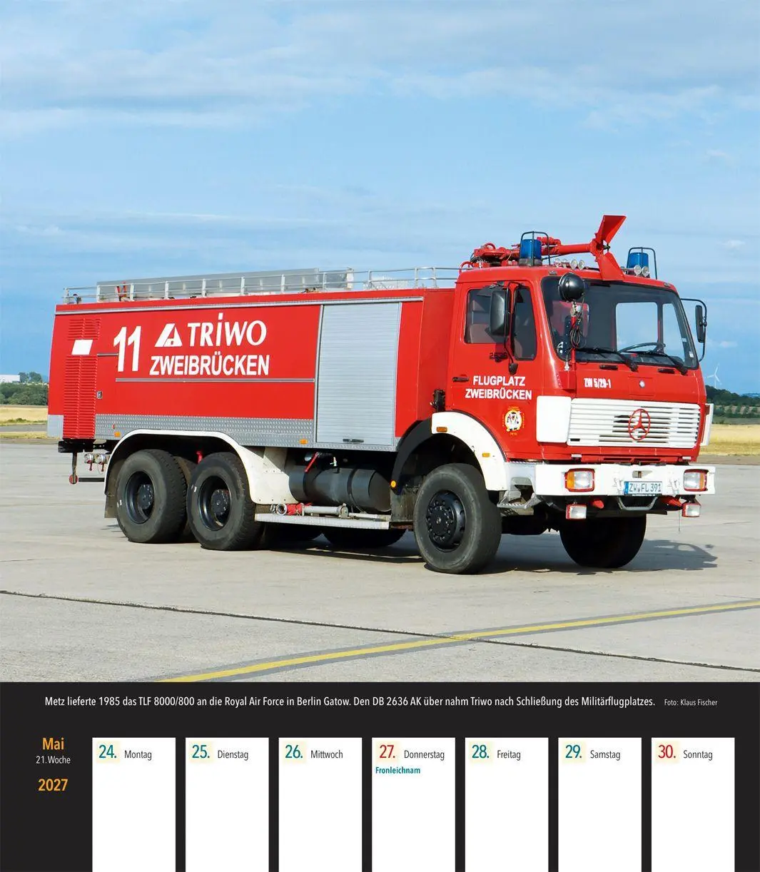 Bild: 9783751612050 | Feuerwehrfahrzeuge 2027 | Wochenkalender mit 53 Abbildungen | Kalender
