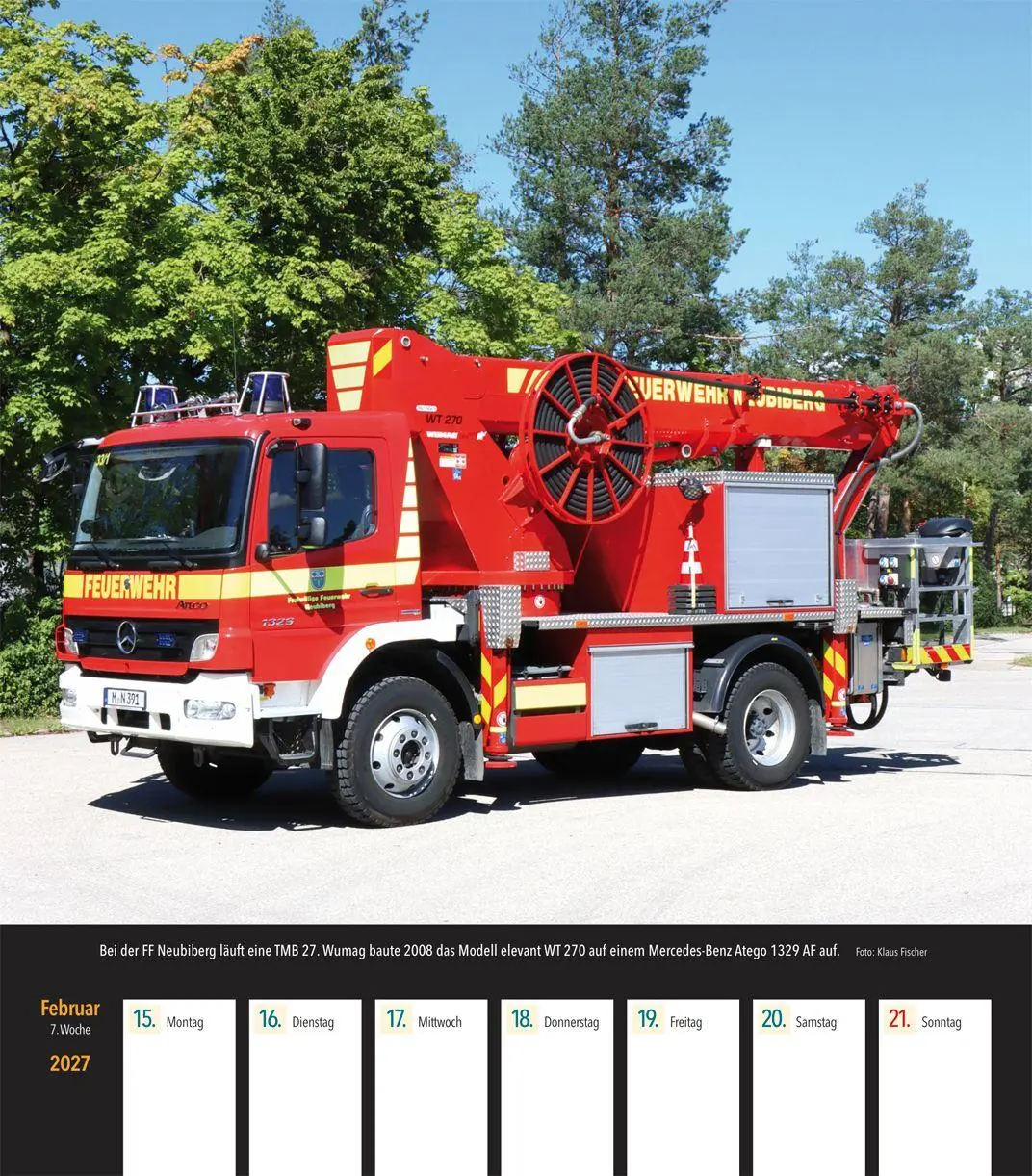 Bild: 9783751612050 | Feuerwehrfahrzeuge 2027 | Wochenkalender mit 53 Abbildungen | Kalender