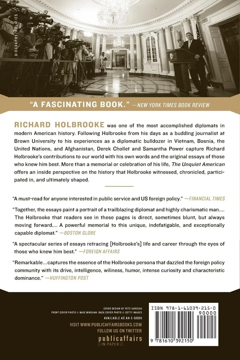 Rückseite: 9781610392150 | The Unquiet American | Richard Holbrooke in the World | Taschenbuch
