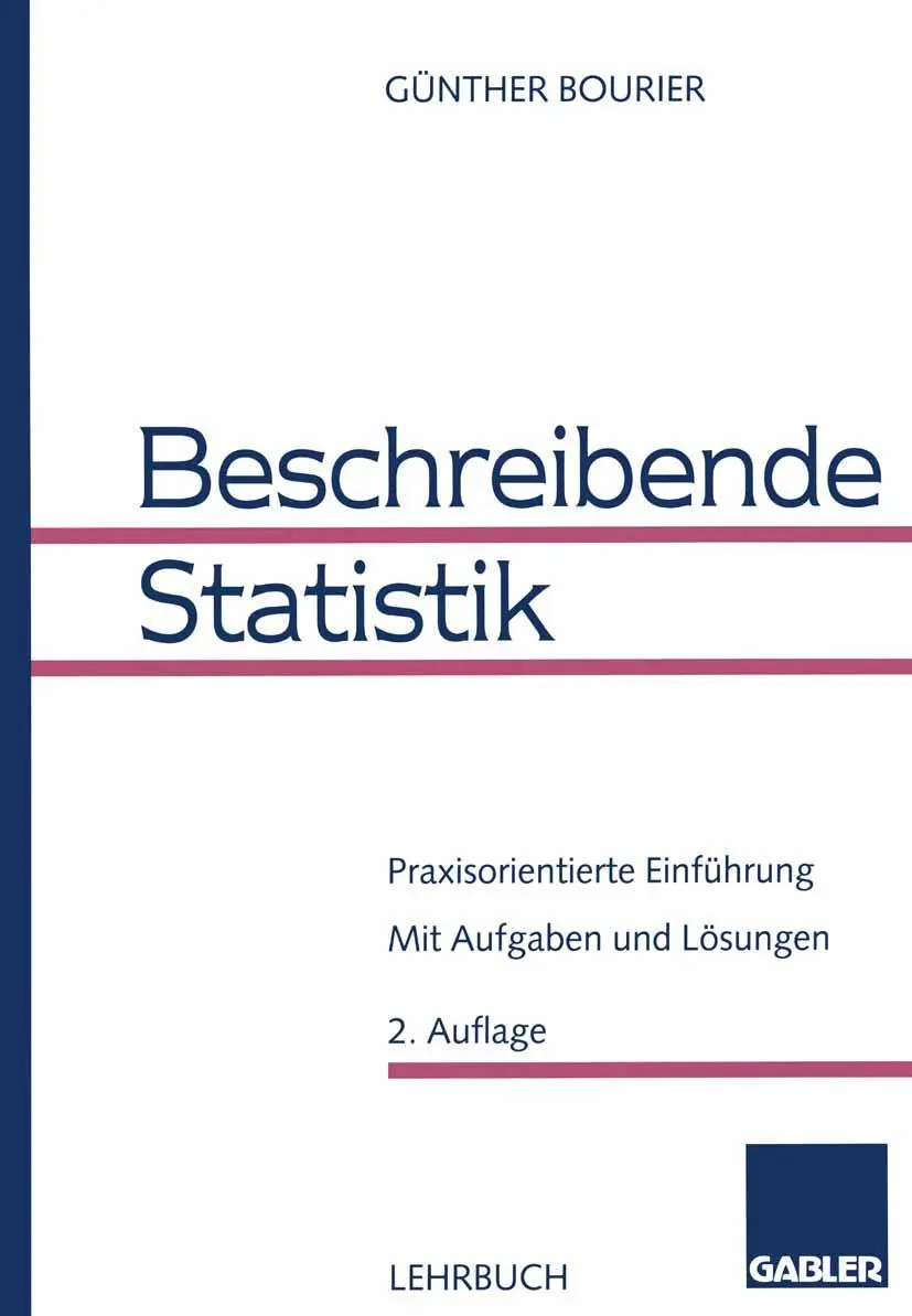 Cover: 9783409222150 | Beschreibende Statistik | Praxisorientierte Einführung | Bourier