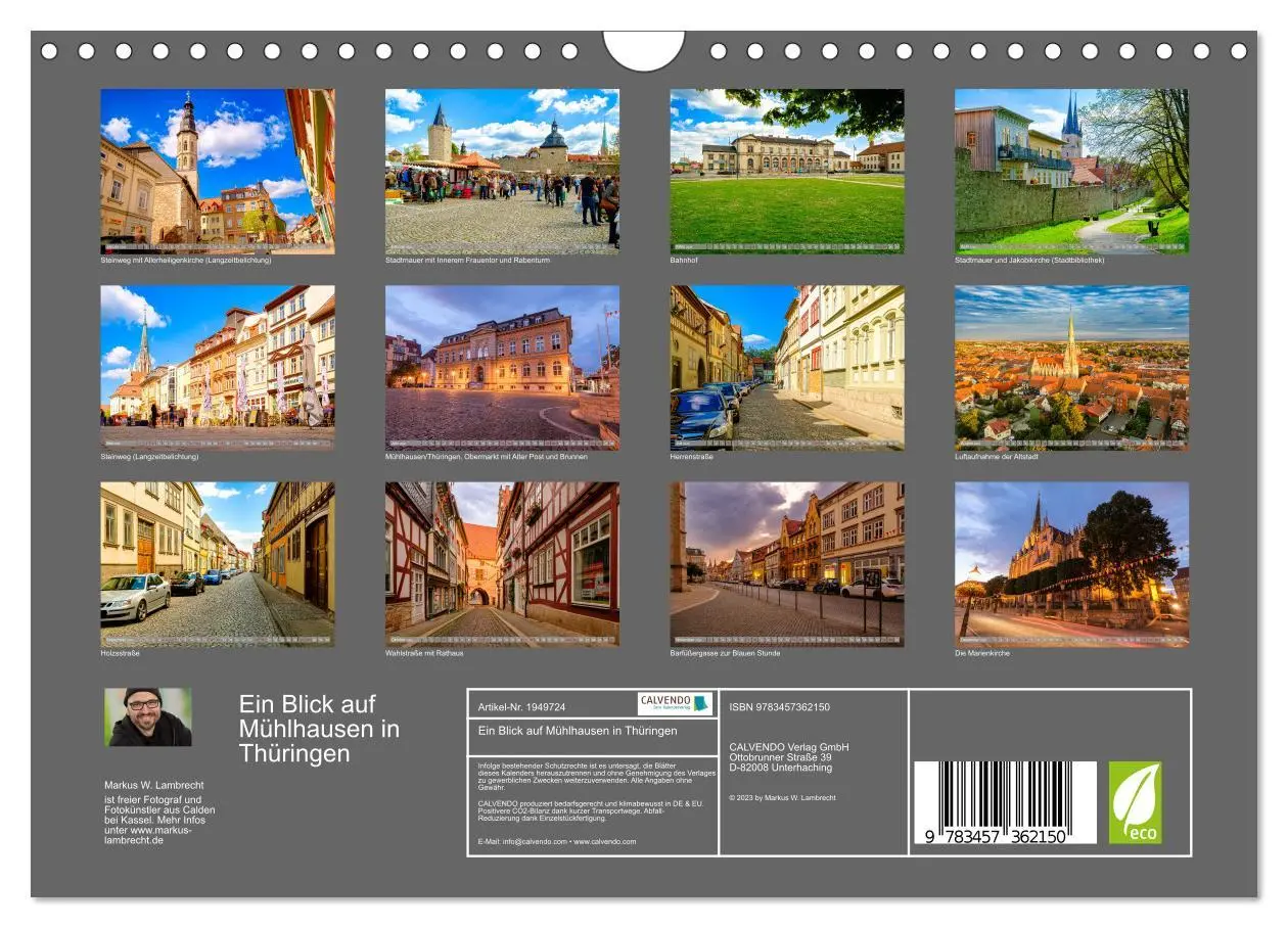 Bild: 9783457362150 | Ein Blick auf Mühlhausen in Thüringen (Wandkalender 2026 DIN A4...