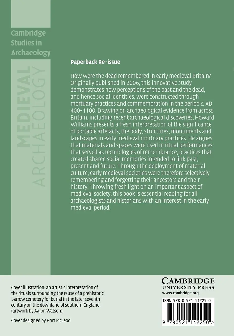 Rückseite: 9780521142250 | Death and Memory in Early Medieval Britain | Howard Williams | Buch