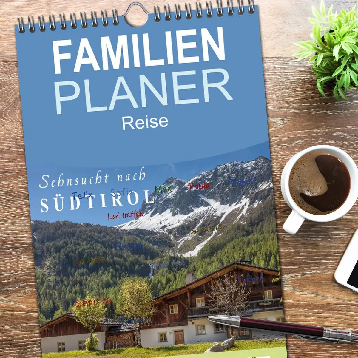 Bild: 9783457112250 | Familienplaner 2025 - Sehnsucht nach Südtirol mit 5 Spalten...