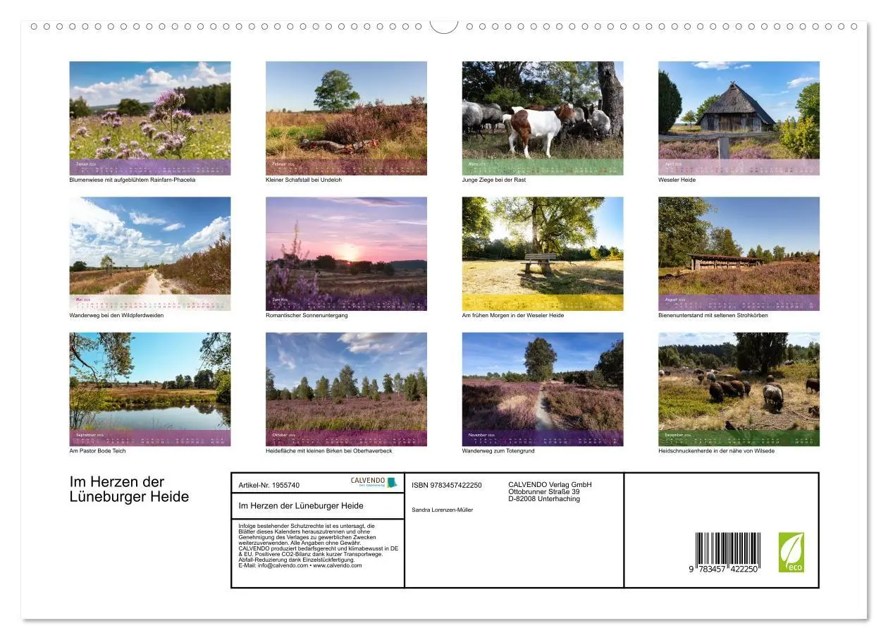 Bild: 9783457422250 | Im Herzen der Lüneburger Heide (hochwertiger Premium Wandkalender...