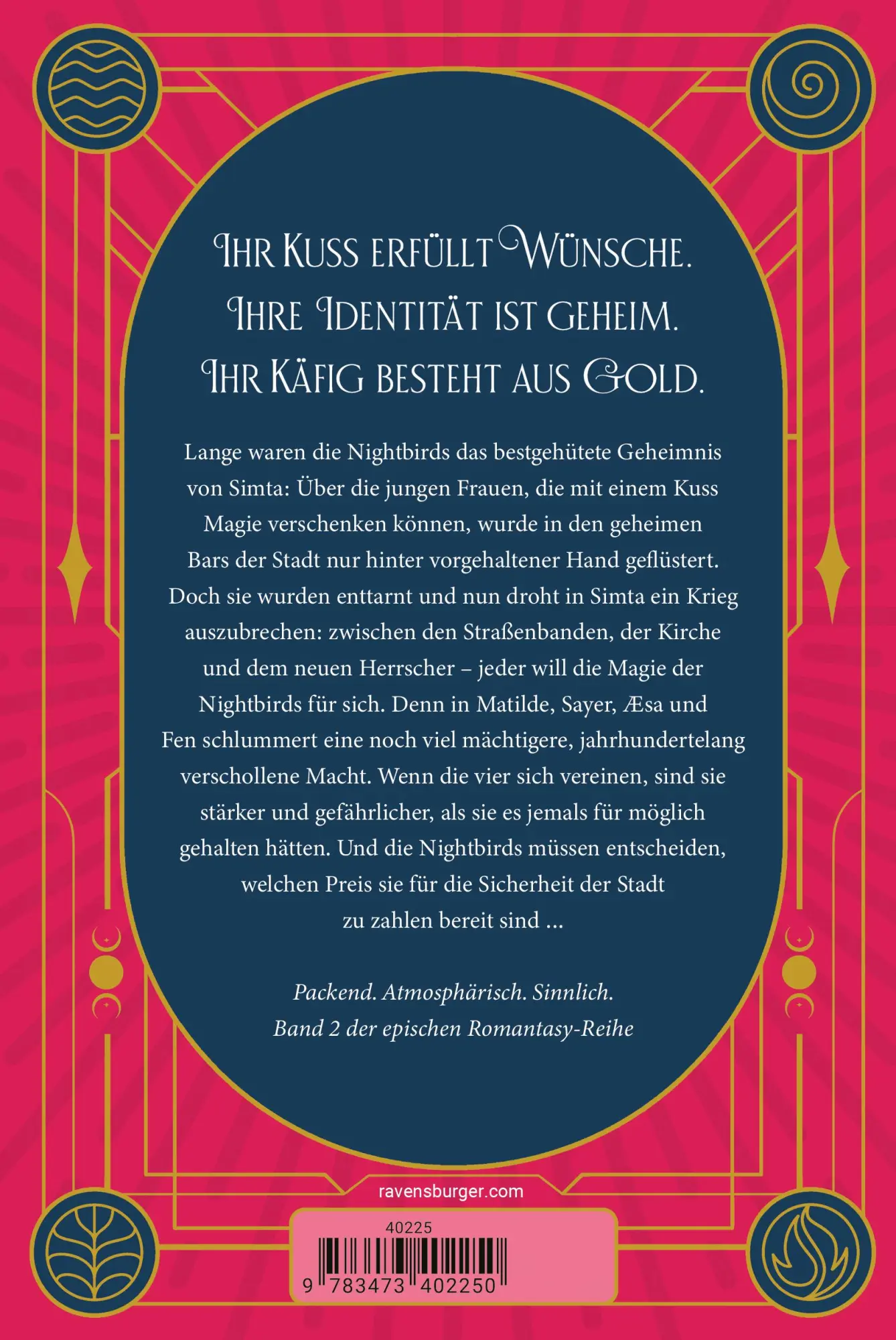 Rückseite: 9783473402250 | Nightbirds, Band 2 - Das Herz des Goldfinken | Kate J. Armstrong