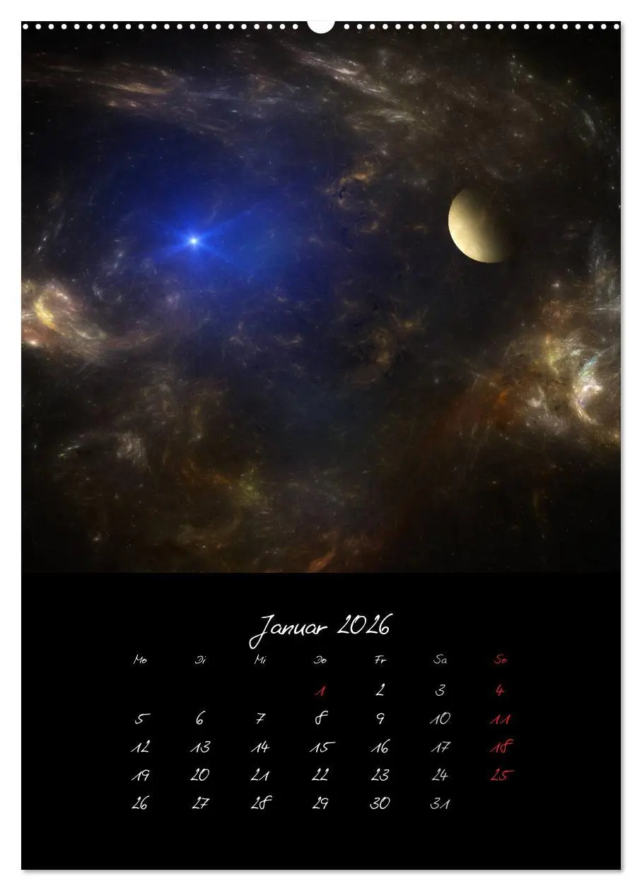 Bild: 9783516442250 | Die große Reise in dem Universum (Wandkalender 2026 DIN A2 hoch),...