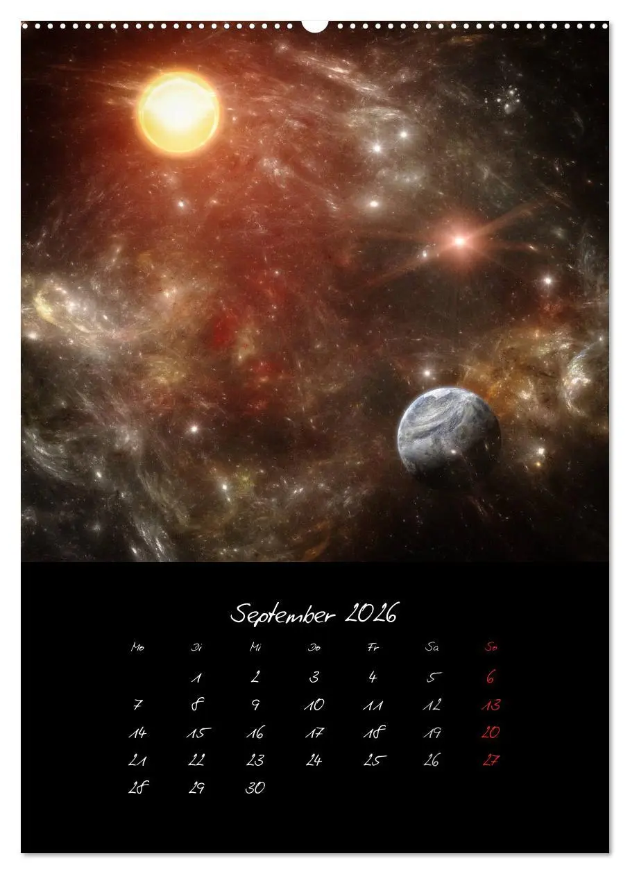Bild: 9783516442250 | Die große Reise in dem Universum (Wandkalender 2026 DIN A2 hoch),...