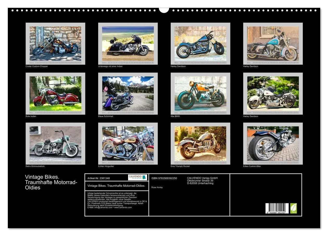 Bild: 9783569392250 | Vintage Bikes. Traumhafte Motorrad-Oldies (Wandkalender 2027 DIN A2...