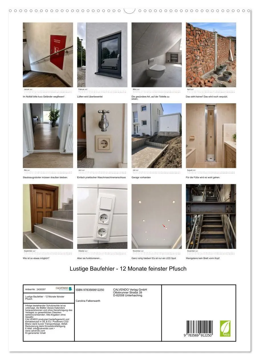 Bild: 9783569912250 | Lustige Baufehler - 12 Monate feinster Pfusch (hochwertiger Premium...