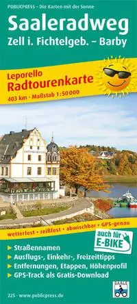 Cover: 9783899202250 | Saaleradweg, Zell im Fichtelgebirge - Barby 1:50 000 | (Land-)Karte