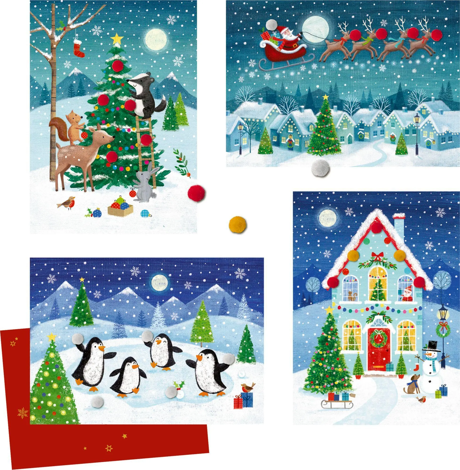 Cover: 4050003972350 | Mini-Adventskalender - Fröhlicher Advent | Joanne Cave | Kalender