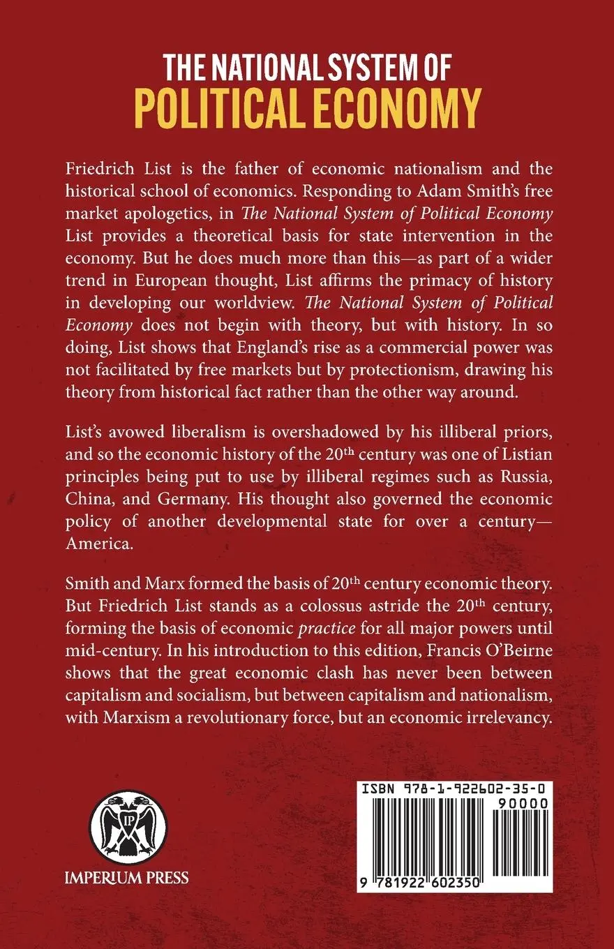 Rückseite: 9781922602350 | The National System of Political Economy - Imperium Press | List