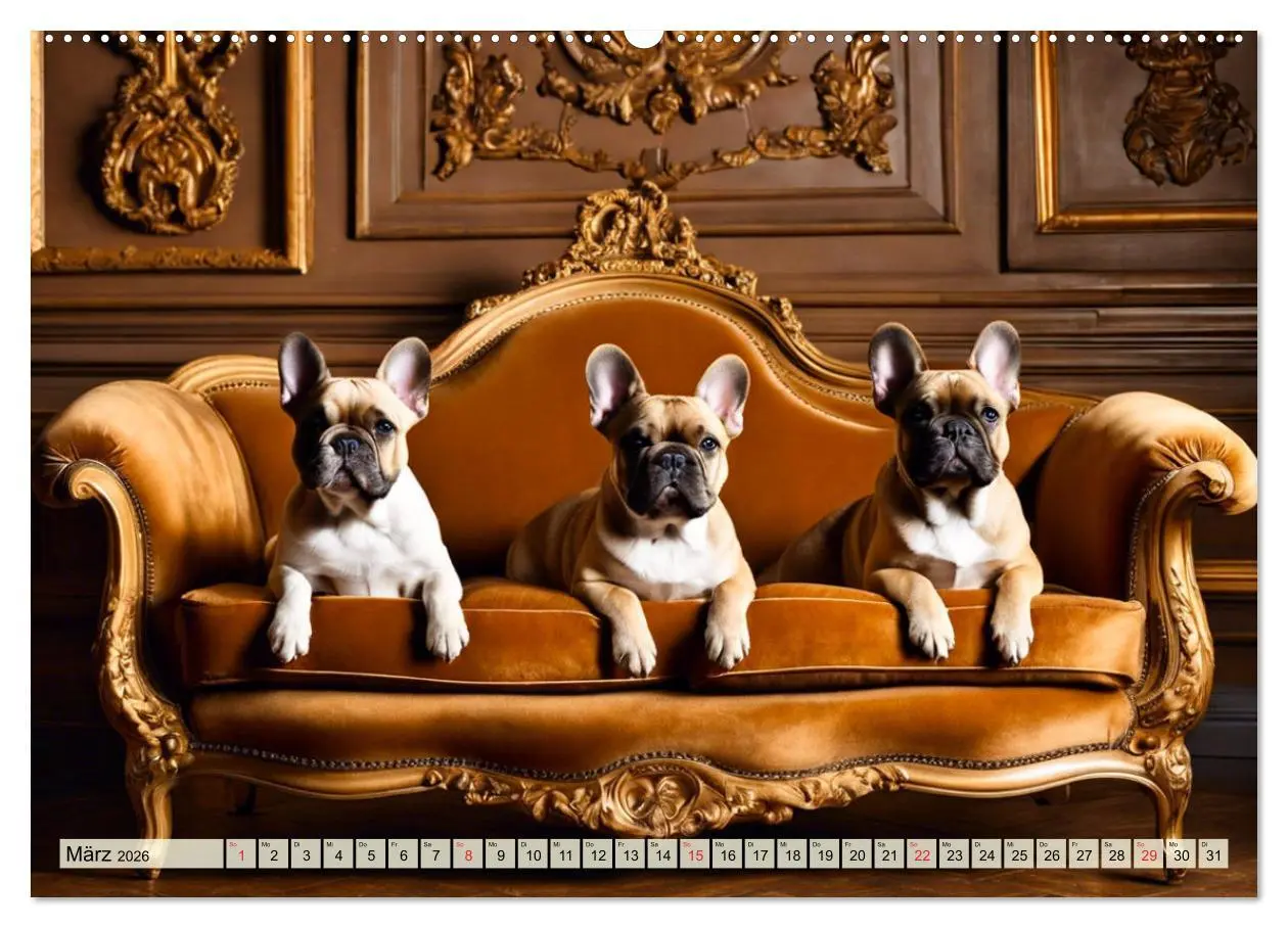 Bild: 9783457412350 | Kleine Könige - Französische Bulldoggen (hochwertiger Premium...