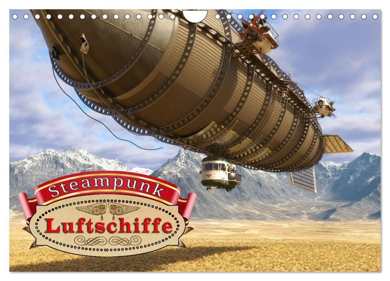 Cover: 9783457582350 | Steampunk Luftschiffe (Wandkalender 2026 DIN A4 quer), CALVENDO...