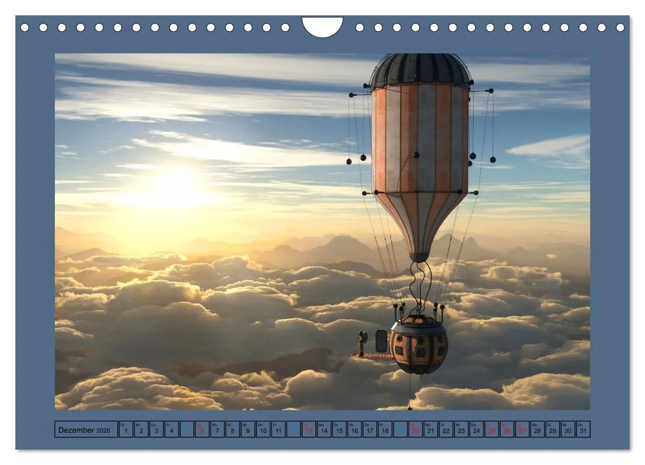 Bild: 9783457582350 | Steampunk Luftschiffe (Wandkalender 2026 DIN A4 quer), CALVENDO...